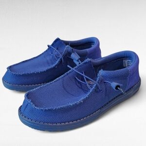 Hey Dude Wally Funk Mono Slip-On Loafers True Blue Size Ladies 9 / Men's 7